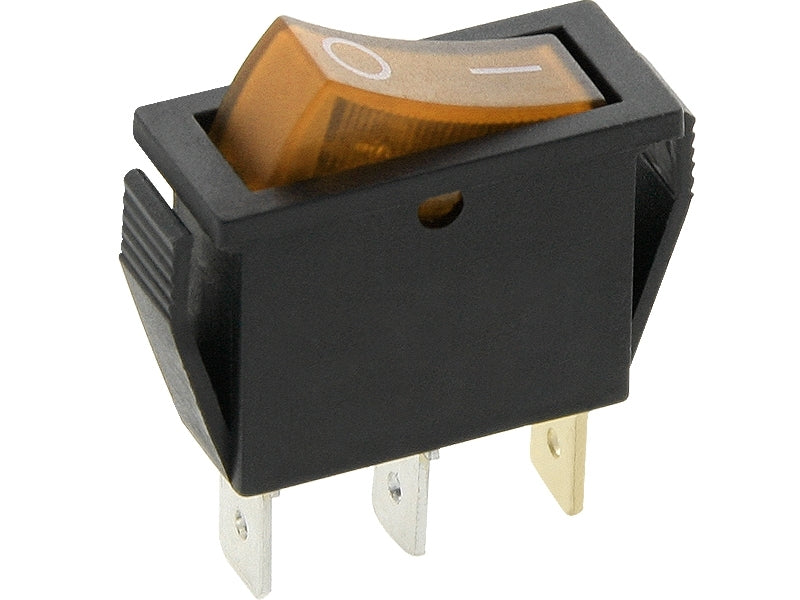 Schakelaar - oranje - 12 volt - 20A - verlicht Schakelaar - oranje - 12 volt - 20A - verlicht